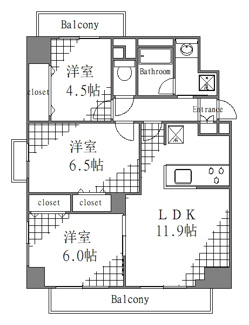 【間取り】 | S-FORT亀戸