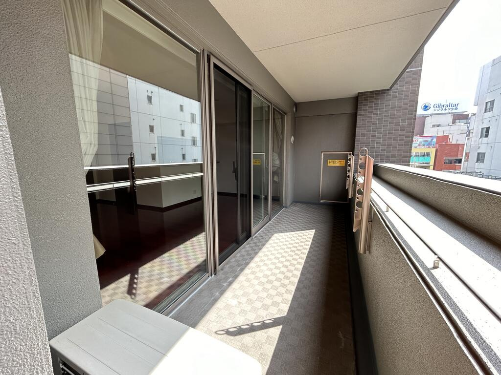 熊本市中央区水道町の賃貸マンションのバルコニー