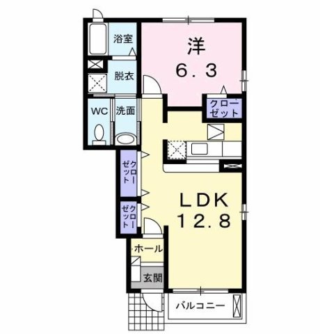 エスポワールヒルＡの間取り