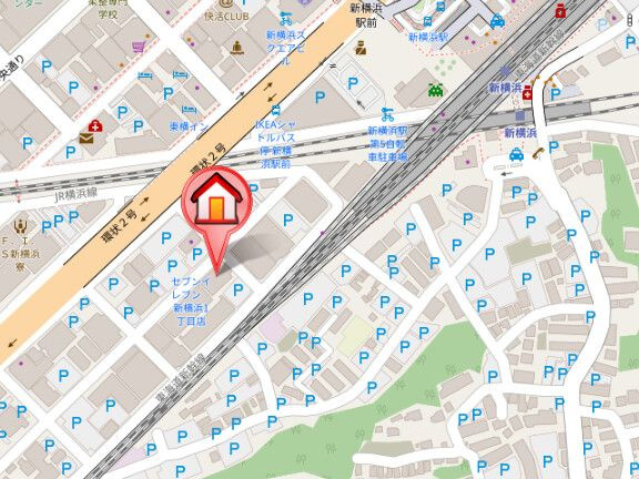 レジディア新横浜の地図