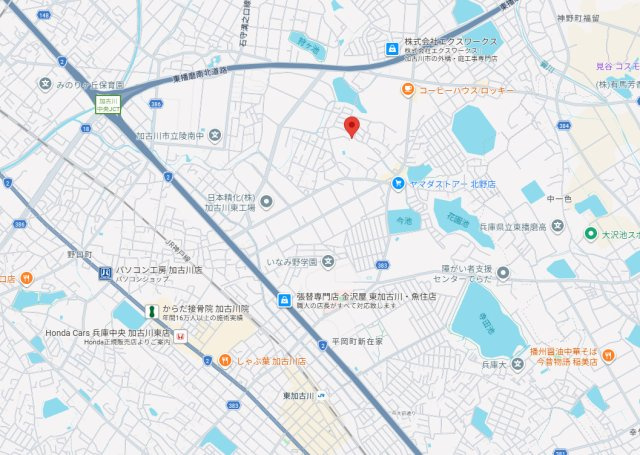 加古川市野口町北野（全２）土地　2号地の地図