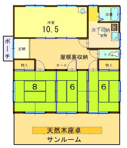 山武郡九十九里町真亀　中古戸建の間取り|図面と現況に相違がある場合、現況を優先致します。