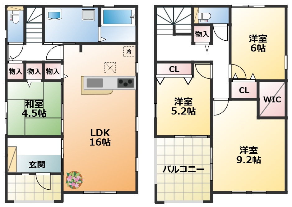 LiveleGarden.S第1栃木都賀町平川の間取り|南向きで陽当たりの良い間取りです