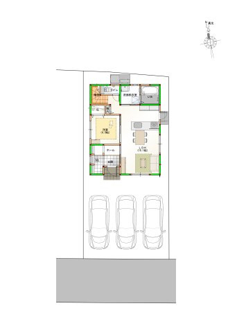 高知市新本町1丁目　②　新築戸建ての土地図