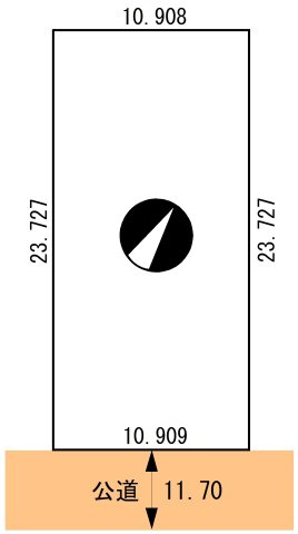 【土地図】 | 大川町74-2売地