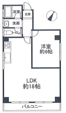 栄信ビルの間取り|暮らしの合わせて　家具の配置で2LDKとしても