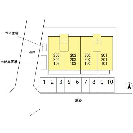 アバンサールの区画図