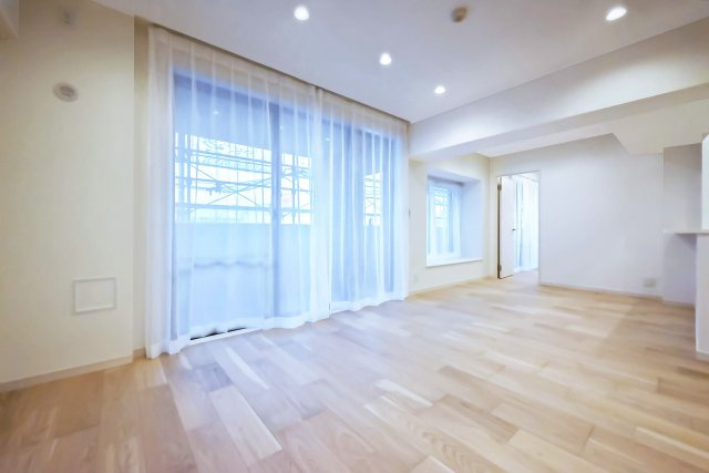 ライオンズガーデン東武練馬壱番館の居間・リビング|ライオンズガーデン東武練馬壱番館：リビングからバルコニーへ出ることが可能です！