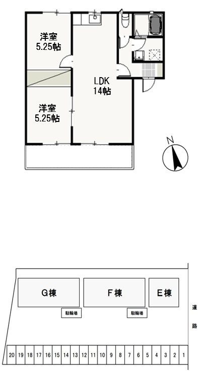 パインパレス　Fの間取り