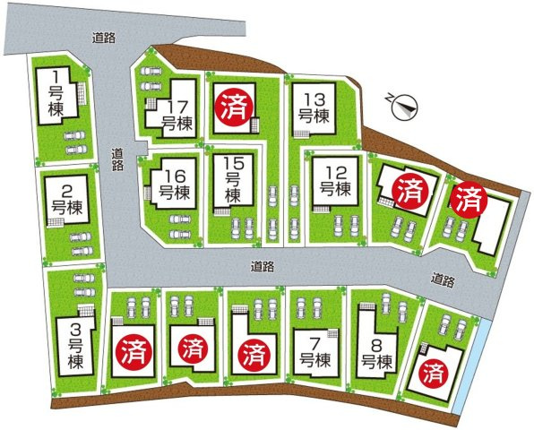 大津市坂本　新築一戸建ての区画図|全17区画