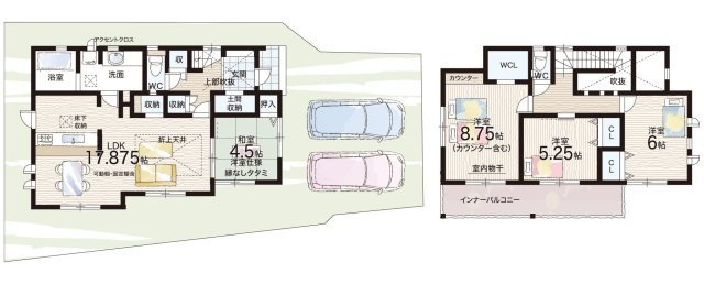 ★大津市南志賀　新築一戸建ての間取り|2号地
