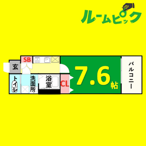 S-RESIDENCE堀田　名古屋市賃貸　仲介手数料無料の間取り