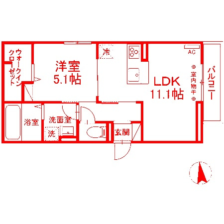 藤沢市長後のアパートの間取り