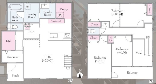 【空間設計が魅力。】LDK20帖＋DEN×吹抜の開放感、土地51坪×駐車3台のゆとりある邸宅★仲介手数料無料★
