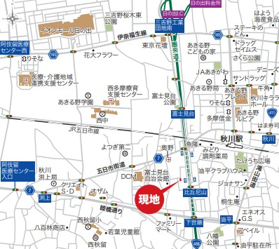 あきる野市下代継　新築駅徒歩7分！の地図