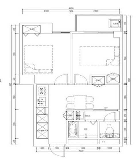 【間取り】 | 池袋SYマンション | 南東向きのお部屋なので、陽当たり・通風良好です！