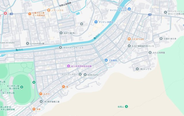 和歌山市紀三井寺　第5期　新築一戸建ての地図
