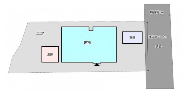 三戸郡五戸町字古舘向の区画図