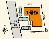川越市的場　新築分譲　東武東上線『霞ヶ関駅』徒歩8分　【上戸小学区】の区画図