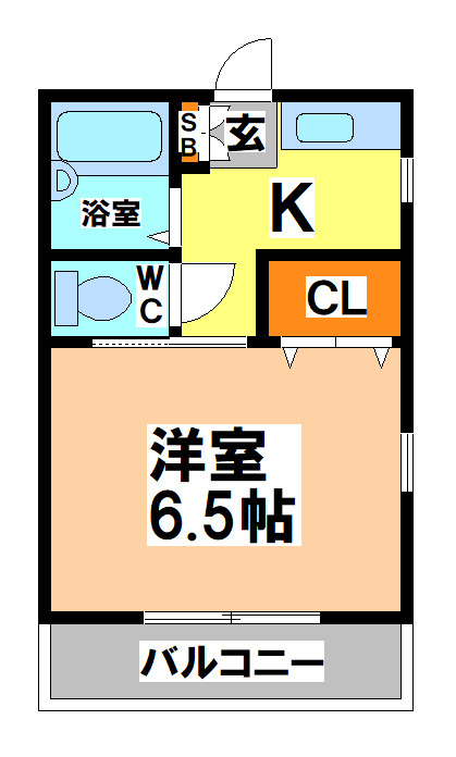 武蔵野市境南町１丁目のアパートの間取り