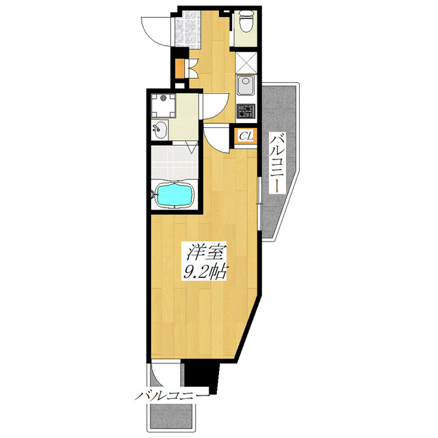 S-RESIDENCE王子westの間取り|角部屋２面バルコニー