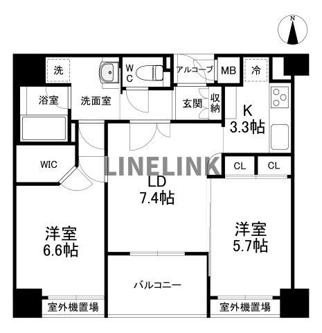 エステムプラザ梅田WESTの間取り