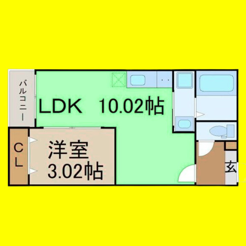 Jack uchidabashi Ⅰ　名古屋市賃貸　仲介手数料無料の間取り