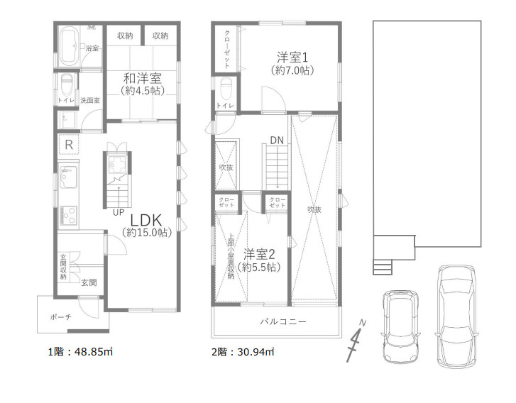 藤沢市片瀬二丁目　中古戸建　の間取り