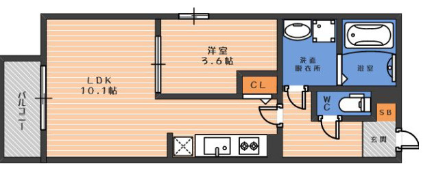 駅4分×平成30年築！大阪市東住吉区 ランペドゥーザの間取り