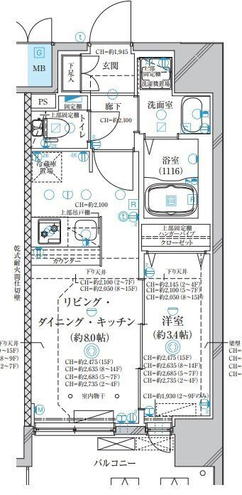 ディアレイシャス尾頭橋の間取り