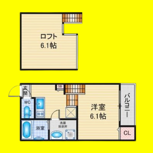 ハーモニーテラス内田橋Ⅱ　名古屋市賃貸　仲介手数料無料の間取り