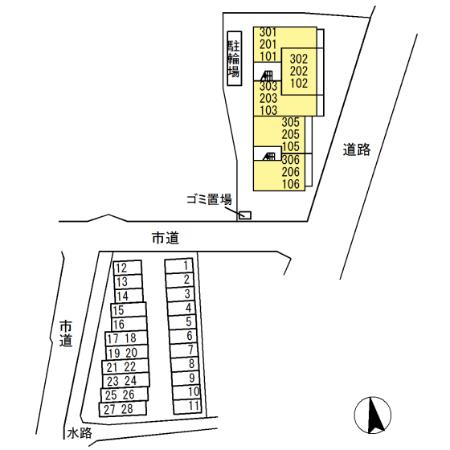 ピースフルの区画図