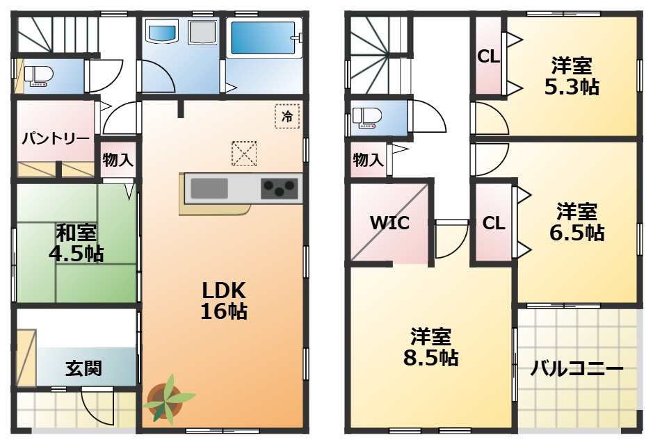 LiveleGarden.S第1栃木都賀町平川の間取り|南向きで陽当たりの良い間取りです