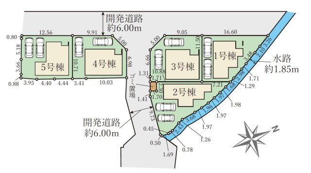姫路市西庄4期（全5棟）5号棟の区画図|5号棟
