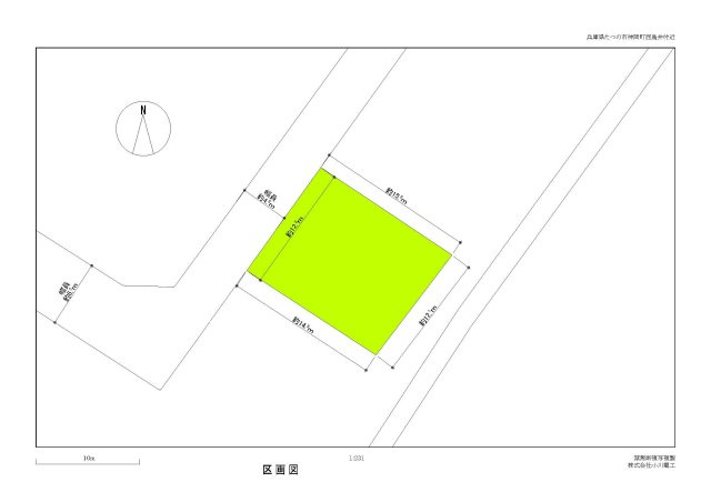 たつの市神岡町西鳥井　売土地の区画図