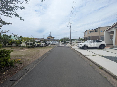 【前面道路含む現地写真】 | 掛川市大渕 新築一戸建て 2号棟 | 前面道路です