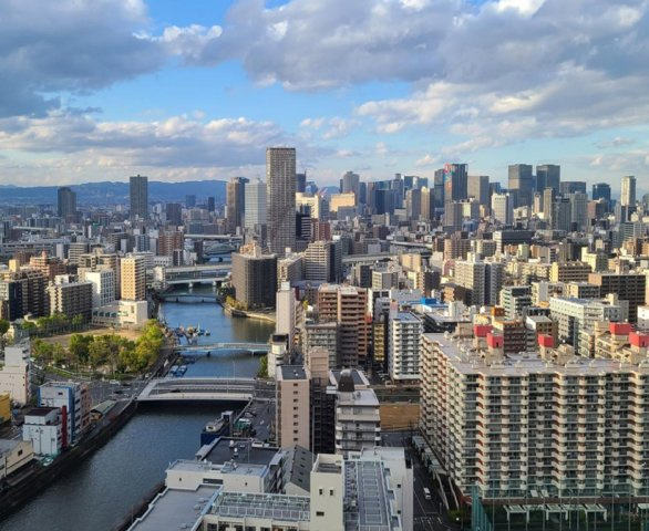 27階角住戸！リノベ済 ヴィークタワー南堀江の展望