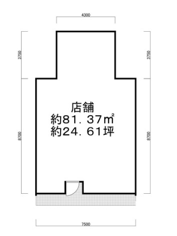 東大阪市旭町　貸店舗事務所の間取り