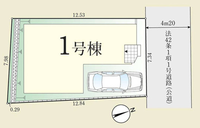 【区画図】 | 座間市相武台１丁目　新築戸建て　全１棟【仲介手数料無料】 | 【仲介手数料無料でご紹介可能です】大樹不動産