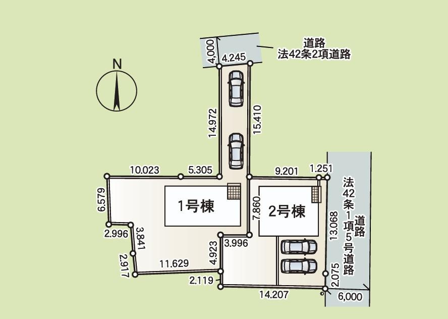 石岡市若松第8　新築戸建　1号棟の区画図