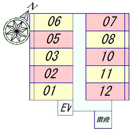 【区画図】 | ハイツ玉川Ⅴ | 配置図