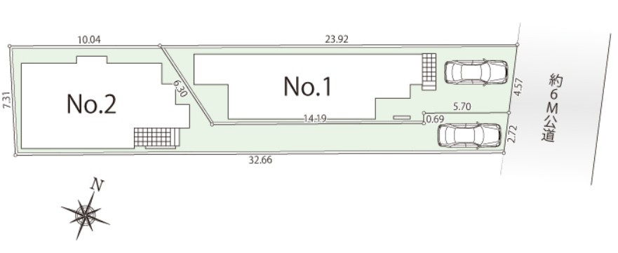 練馬区大泉学園町三丁目　新築住宅　限定１棟の区画図| 全２棟の新築住宅　今回販売２棟
子育て世帯にも嬉しい周辺環境。内覧予約受付中です、