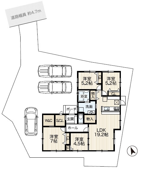 舞子坂３丁目　新築戸建の間取り