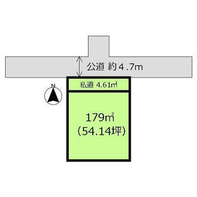 揖保郡太子町東南　売地の区画図