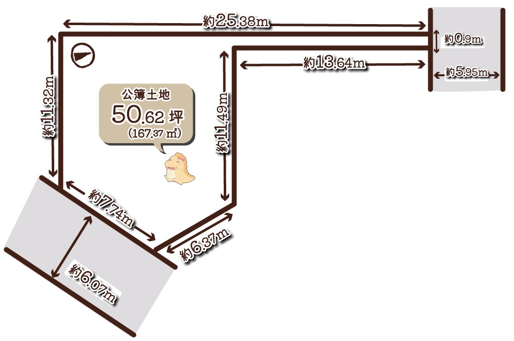 桃山長岡越中南町の区画図