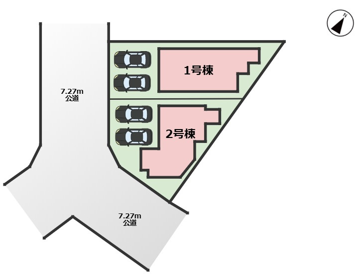 MIRASUMO中村区日ノ宮町398②｜名古屋市の戸建ならホームアップの区画図