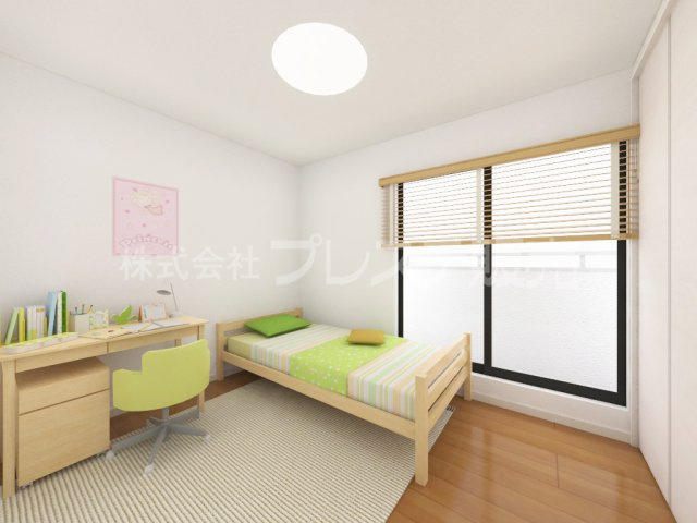 奈良市芝辻町２丁目の新築一戸建 全２区画の洋室|１号地２階洋室（子供部屋）完成イメージ