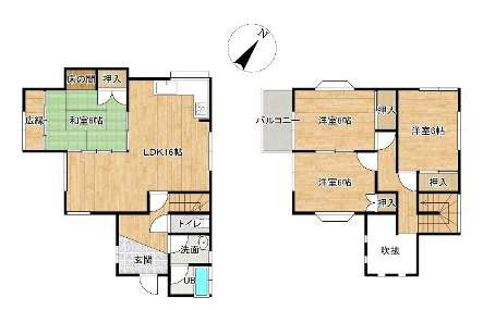 加古川市加古川町稲屋　中古戸建の間取り