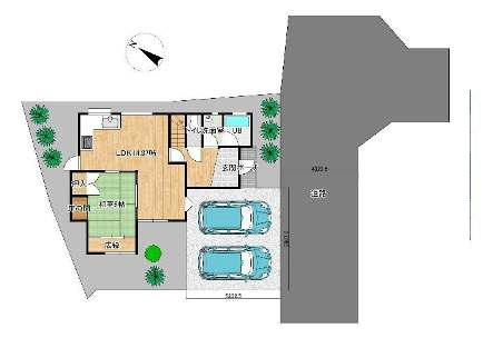 加古川市加古川町稲屋　中古戸建の土地図