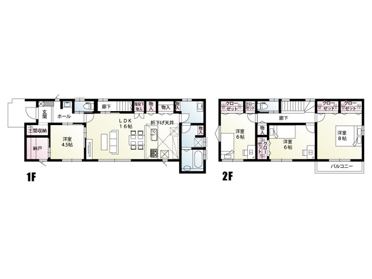 新築　高崎市八幡町 全5区画　5号棟の間取り|建物面積33.81坪　群馬八幡駅まで徒歩10分圏内！！